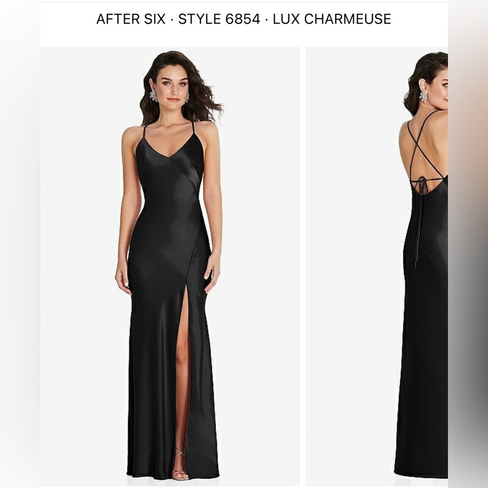 After Six 6854 Chic Convertible Strap Bridesmaid Gown - Black